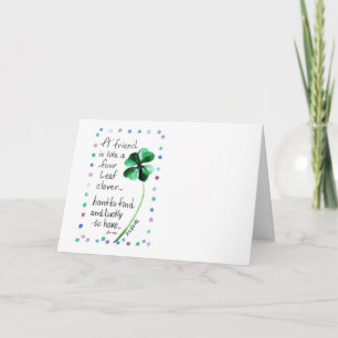 En vän är som ett Fyrklövert kort