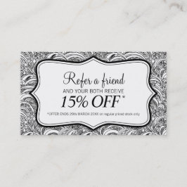 En vän eller mode paisley mono visitkort