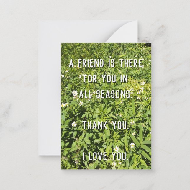 En vän för alla sömns platta anteckningskort (Framsida)