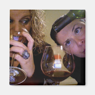 En vän gör alltid en halvFullt glas Magnet