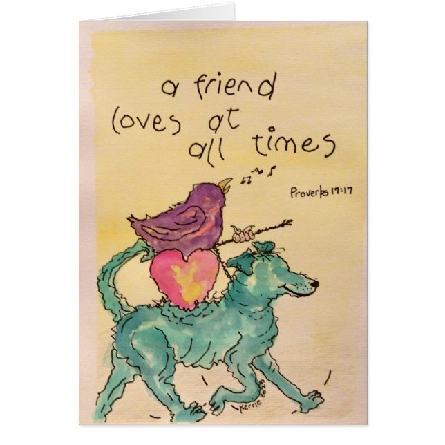 En vän.. hälsningskort (Framsidan)