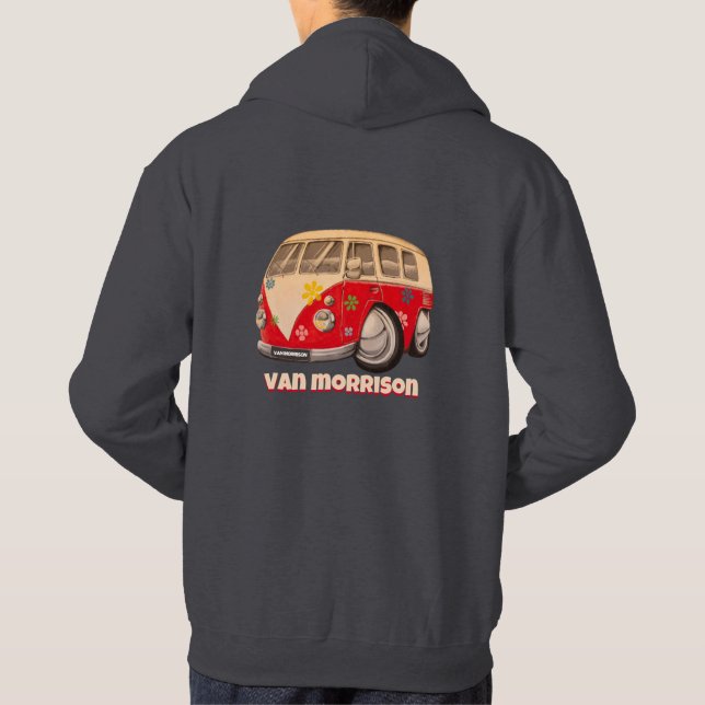 En Van kallade Morrison. Camping and Surfer Unisex Hoodie (Baksida)