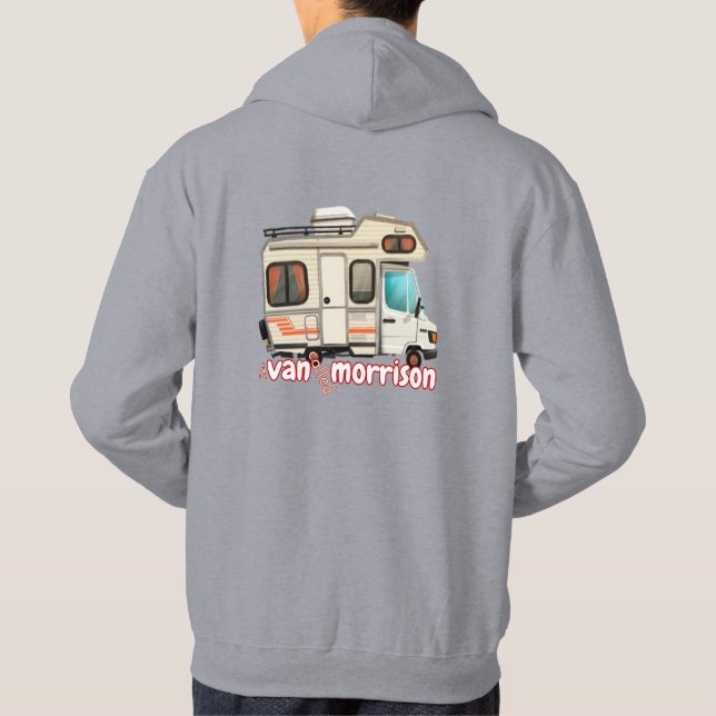 En Van kallade Morrison. Camping and Surfer Unisex Hoodie (Baksida)