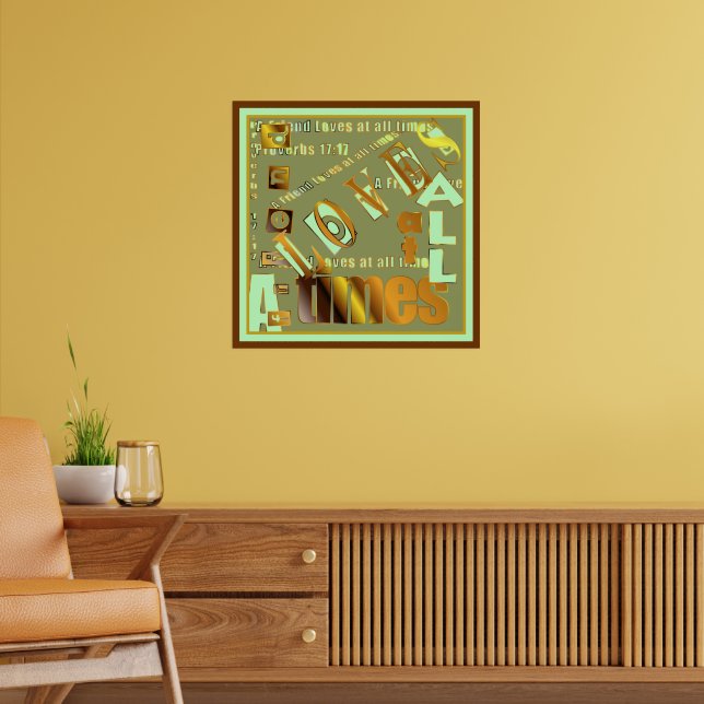 En vän Kärlek hela tiden Poster (Vardagsrum 2)