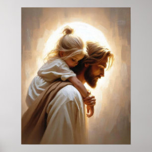 En vän och frälsare, kristen konst, bild Jesus Poster