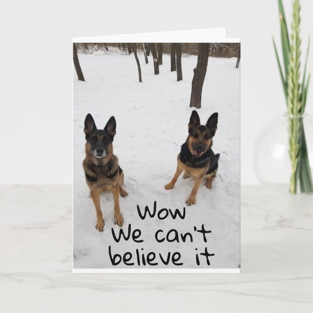 EN VÄN OCH JAG SÄGER "GRATTIS PÅ FÖDELSEDAGEN" VET KORT (Framsida)