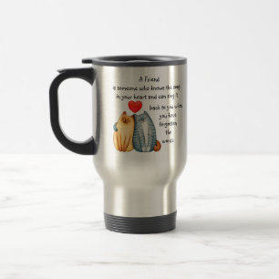 En vän Vänskap Kärlek citerar Cute Mugg