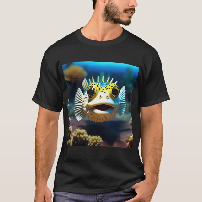 En Vänlig Kugelfisk T Shirt (Framsida)
