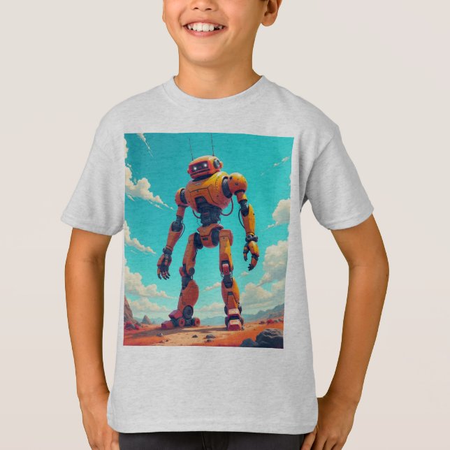 En vänlig robot från student t shirt (Framsida)