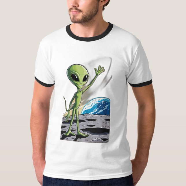 En vänlig utomjording t shirt (Framsida)