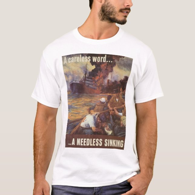 En vårdslös Ord... en värdelös sjunkande T-shirt (Framsida)