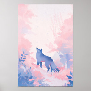 En Varg i Snö Poster