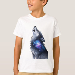 En varg som hakar vid en stjärngalaxi t shirt
