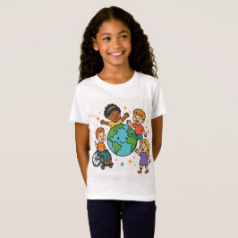 En värld, alla resurser t shirt