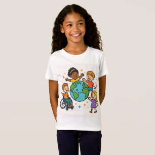En värld, alla resurser t shirt