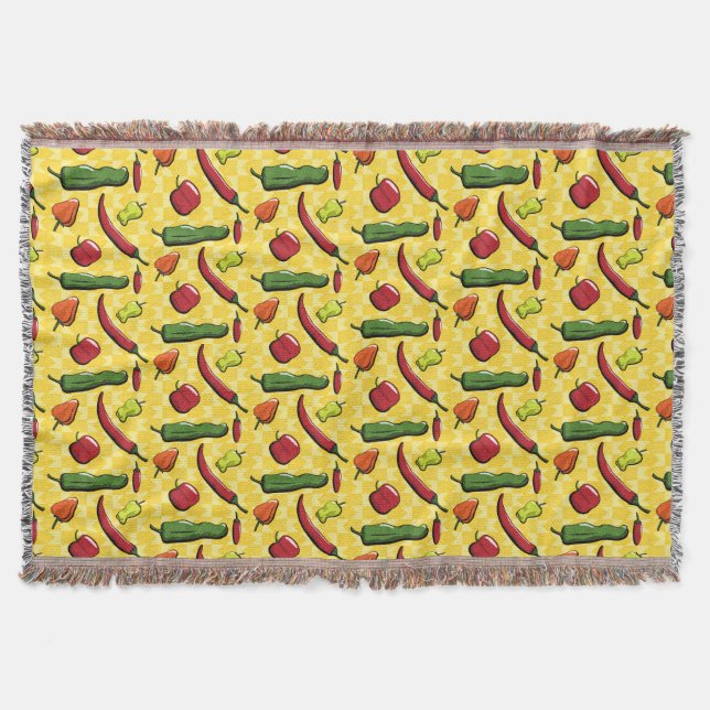 En värld av barnpaprika Throw Blanket Filt (Framsidan)