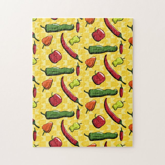 En värld av Chili Peppers Puzzle Pussel (Vertikal)