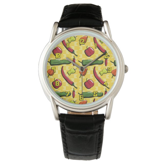En värld av chilipeppar Watch Armbandsur (Framsida)