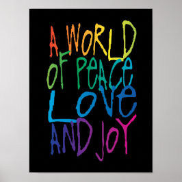 En värld av fred, Kärlek och Joy Poster