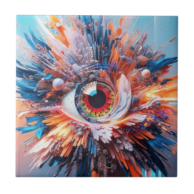 En värld av  nybörjare med visioner kakelplatta (Framsidan)