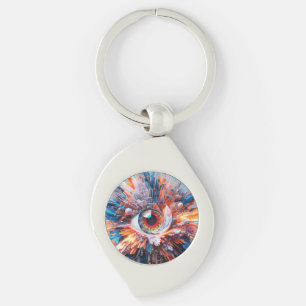 En värld av nybörjare med visioner swirl silverfärgad nyckelring