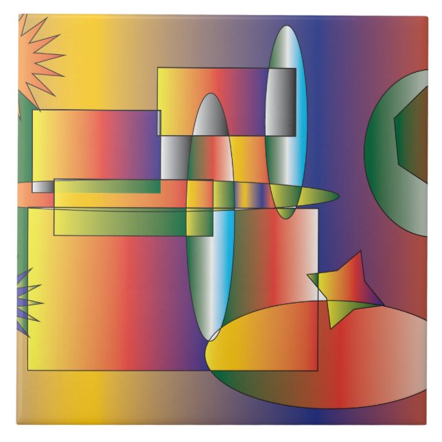 En värld av under och upptäckten kakelplatta (Framsidan)