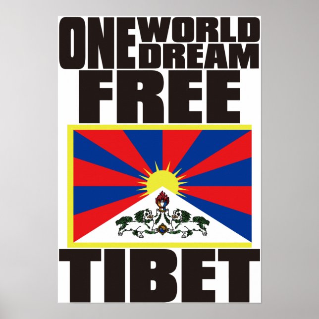 EN VÄRLD EN DREAM FREE TIBET POSTER (Framsidan)