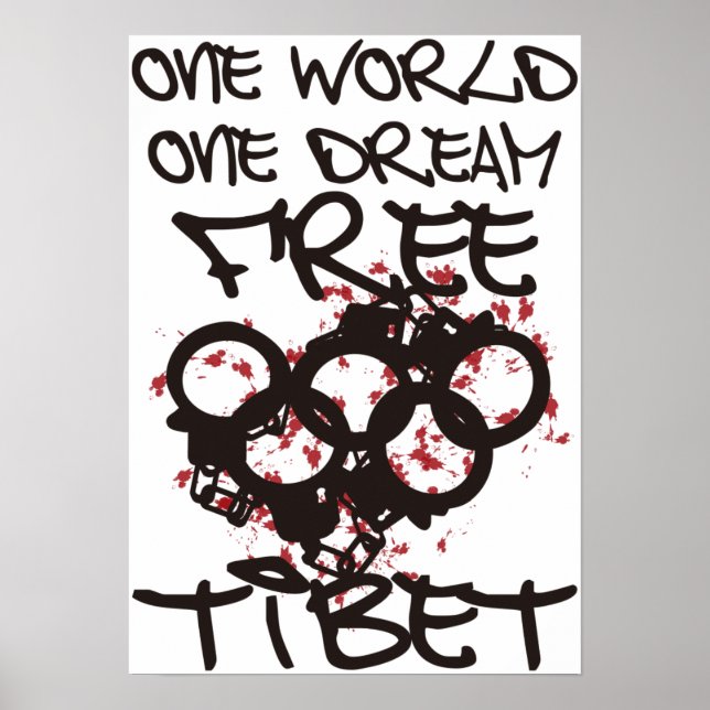 EN VÄRLD EN DREAM FREE TIBET POSTER (Framsidan)