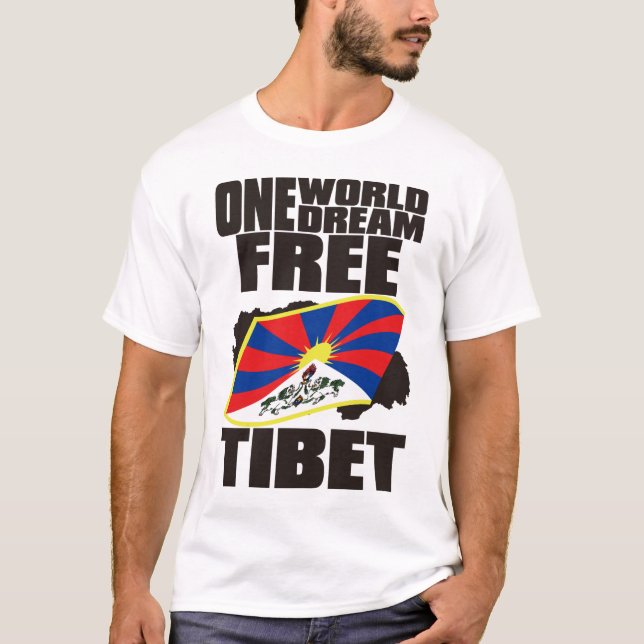 EN VÄRLD EN DREAM FREE TIBET TEE SHIRT (Framsida)