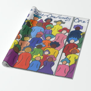 En värld, en familj, multikulturellt svällande P Presentpapper