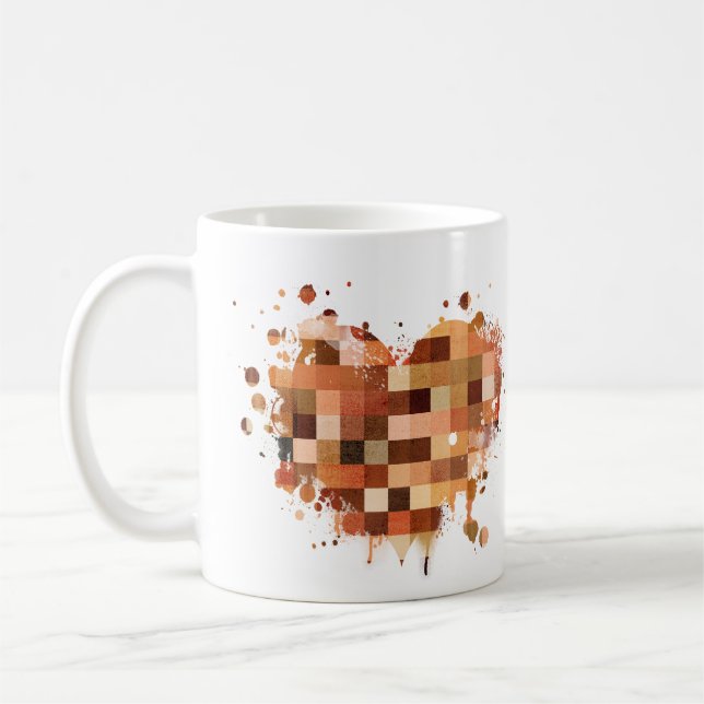 En värld hjärtemugg kaffemugg (Vänster)