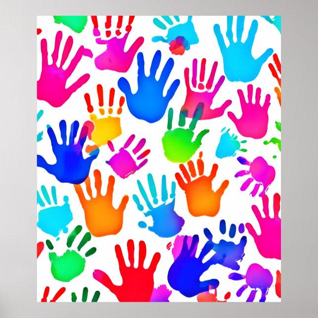 En värld i Händer i Färg Poster (Framsidan)