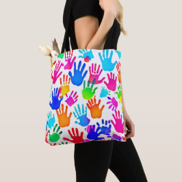 En värld i Händer i Färg Tygkasse