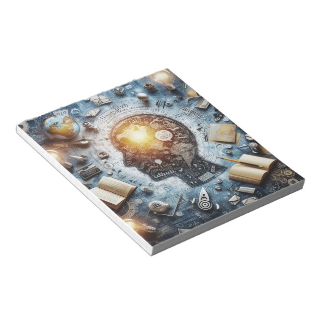 En värld i kreativet anteckningsblock (Vinklad)