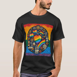En värld med Pride-folkutskrift T-Shirt