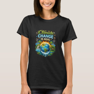 En värld som värms upp t shirt