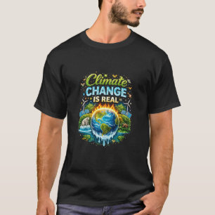 En värld som värms upp t shirt