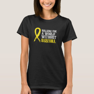 En värld utan Sarcomas medvetandehöjande guld T Shirt