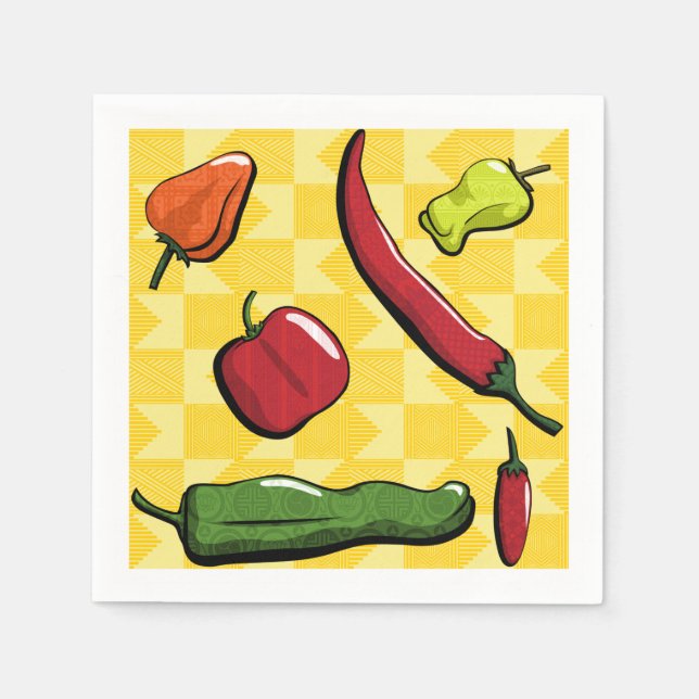 En världsdel med Pappra blöjor från Chili Peppers Pappersservett (Framsidan)