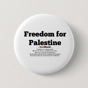 En världsfrihet för Palestina Knapp