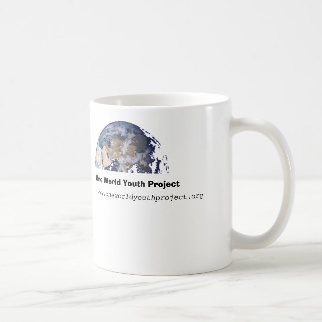 En världsungdom projekterar muggen kaffemugg (Höger)