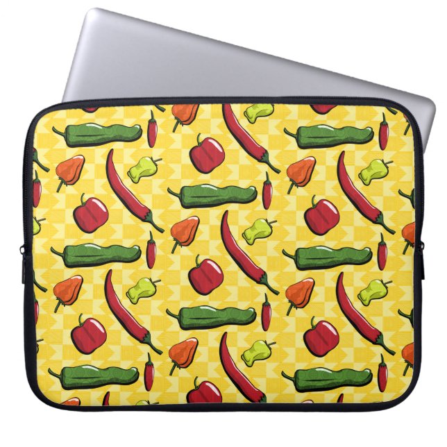 En världsvärld för chilipaprika Laptop sleeve (Framsidan)