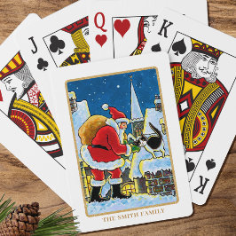 En varm välkomstfest jultomten Anpassningsbar Casinokort