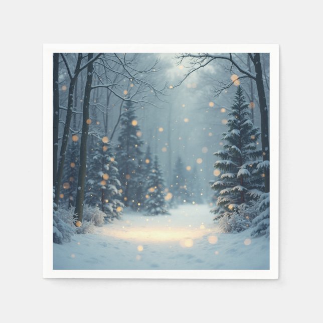 En varm vinterhistoria pappersservett (Framsidan)