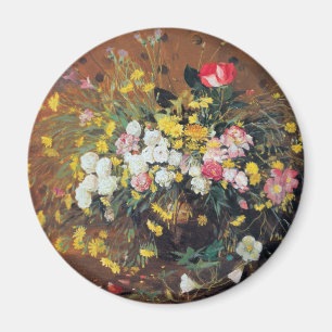 En vas av blommamagneten magnet