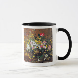 En vas av blommamuggen mugg