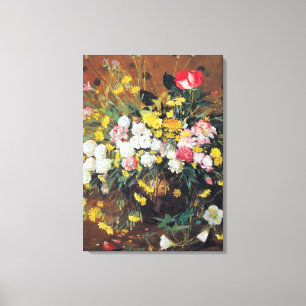 En vas av blommor canvastryck