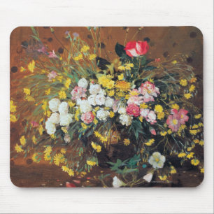 En vas av blommor musmatta