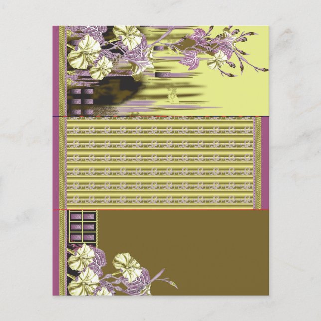 en vas med blommor i den flygblad (Framsidan)