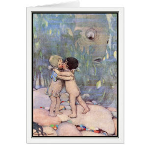 En vattenbaby vid den Jessie Willcox smeden Hälsningskort